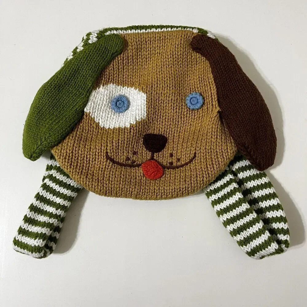 Blabla Kids Knit Puppy Dog Mini Small Backpack Bag Cotton